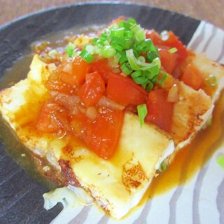 豆腐のマヨソテートマト醤油ダレ